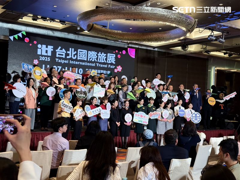 「2025 ITF台北國際旅展」將於11月7日至10日在台北南港展覽館一館盛大登場，今年共有123個國家與城市參與，現場集結超過40家大型旅行社、130間飯店餐廳、航空公司與遊樂園共襄盛舉，攤位總數高達1600格，是史上最大規模。（圖／記者李育道攝影）