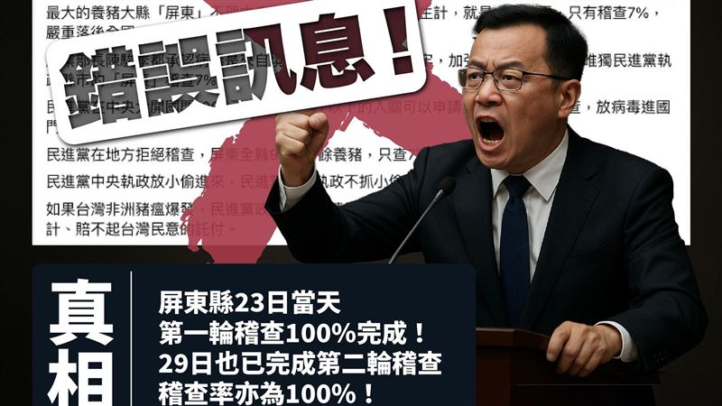 屏東廚餘養豬稽查率僅7%?綠翻數據打臉