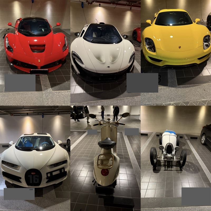 太子集團遭扣押26輛名車驚見四大神獸「布加迪、保時捷、藍寶堅尼法拉利」，其珍稀性讓汽車達人曾小七都大為讚嘆其珍稀性。（圖／調查局提供）