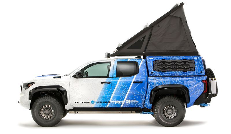 配備回收碳纖維打造的可掀式露營艙。（圖／翻攝Toyota網站）