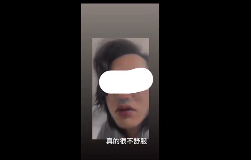 賴男控訴午餐吃菜脯蛋吃到碎玻璃。（圖／翻攝畫面）