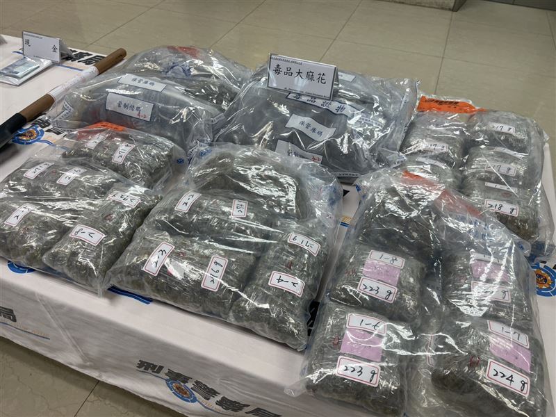 專案小組扣超過6公斤的大麻。全案移送檢方偵辦。（圖／桃園電子報提供）