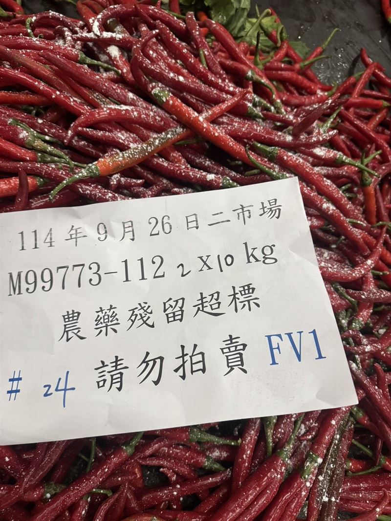 北市9月抽驗批發市場蔬果，不合格品項最多的為辣椒。（圖／翻攝自台北市市場處）