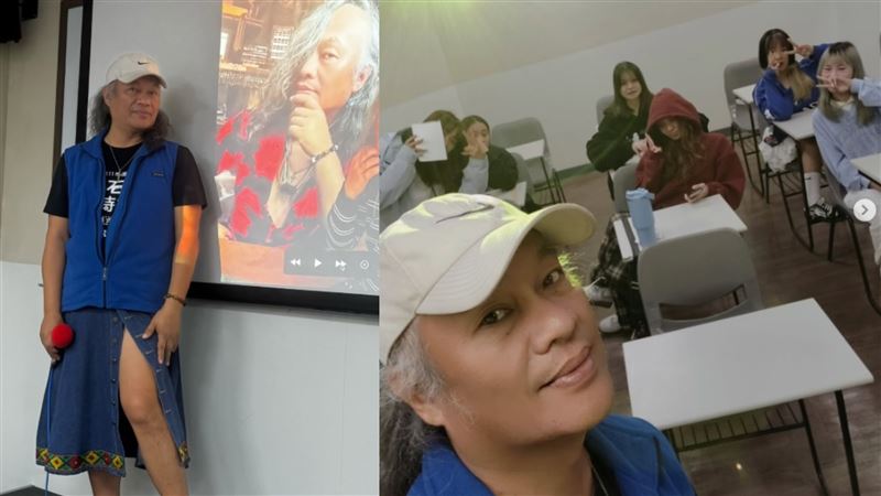 林世偉受世新大學數媒系助理教授馬紹．阿紀邀請赴傳播學院演講 ，學生表示：「演講非常的精彩。」（圖／翻攝自林世偉IG）