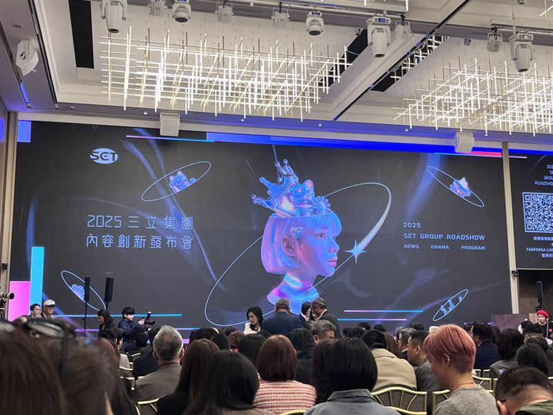 三立的內容創新發布會十分具科技感，現場還有許多AI互動。（圖／今周刊）