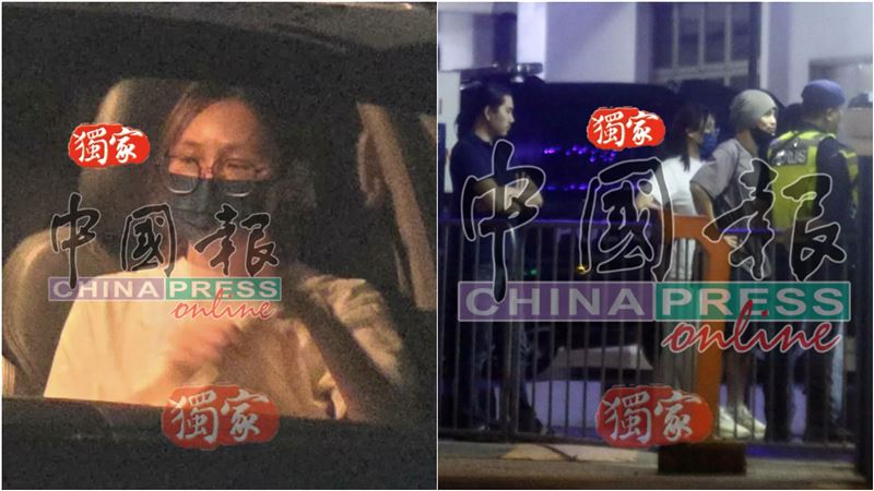 黃明志在女友Sarah的陪同下前往警局投案。（圖／《中國報》提供）