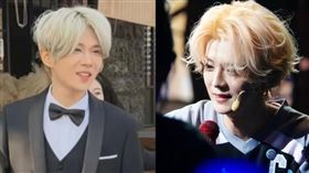 中國網紅凌達樂（左），曾以模仿鹿晗（右）走紅網路。（圖／翻攝自微博）