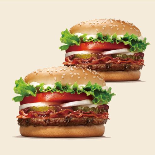 漢堡王西部小華堡買1送1(圖／漢堡王提供)