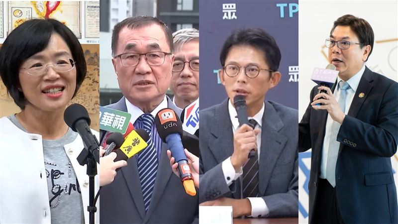 2026新北市長選戰，目前網友最看好參選者獲得37%支持。從左至右為蘇巧慧、李四川、黃國昌、劉和然。（圖／翻攝自劉和然臉書、資料照）