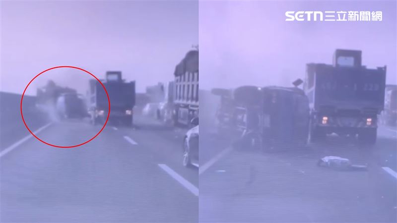 獨/國道「頭扭180度」他拖血痕…DJ目睹