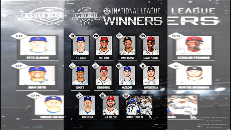 大聯盟公布國聯銀棒獎得主。（圖／翻攝自MLB X）