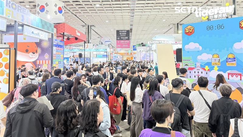 台北旅展現場人潮。（圖／記者李育道攝影）