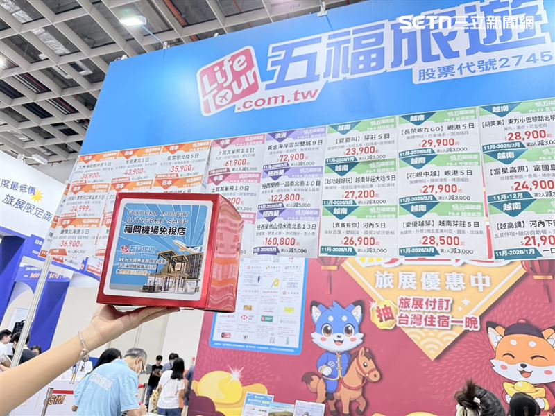 五福旅遊歐美線第二人可折萬元。(圖/記者李育道攝影)