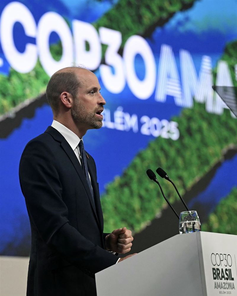 英國威廉王子也參與了在巴西舉辦的COP30，並發表演講。（圖／翻攝自X平台 @KensingtonRoyal）