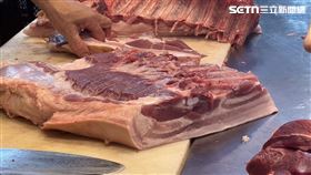 店家表示，三層肉價格比先前貴10元。（圖／記者柯美儀攝影）