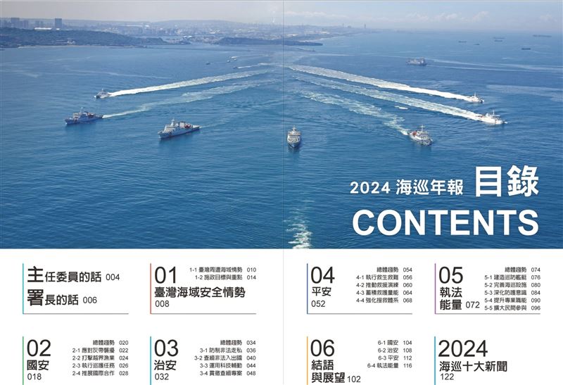 海巡年報首刊發行，展現守護藍色國土決心。（圖／海巡署提供）
