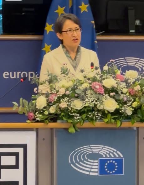 蕭副總統訪歐發表IPAC大會演說。（圖／翻攝范雲臉書）