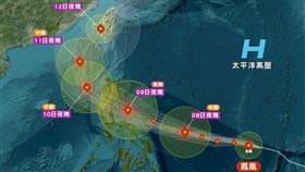 鳳凰來襲，嘉義、台南與高雄3縣市首當其衝。（圖／翻攝自台灣颱風論壇｜天氣特急）