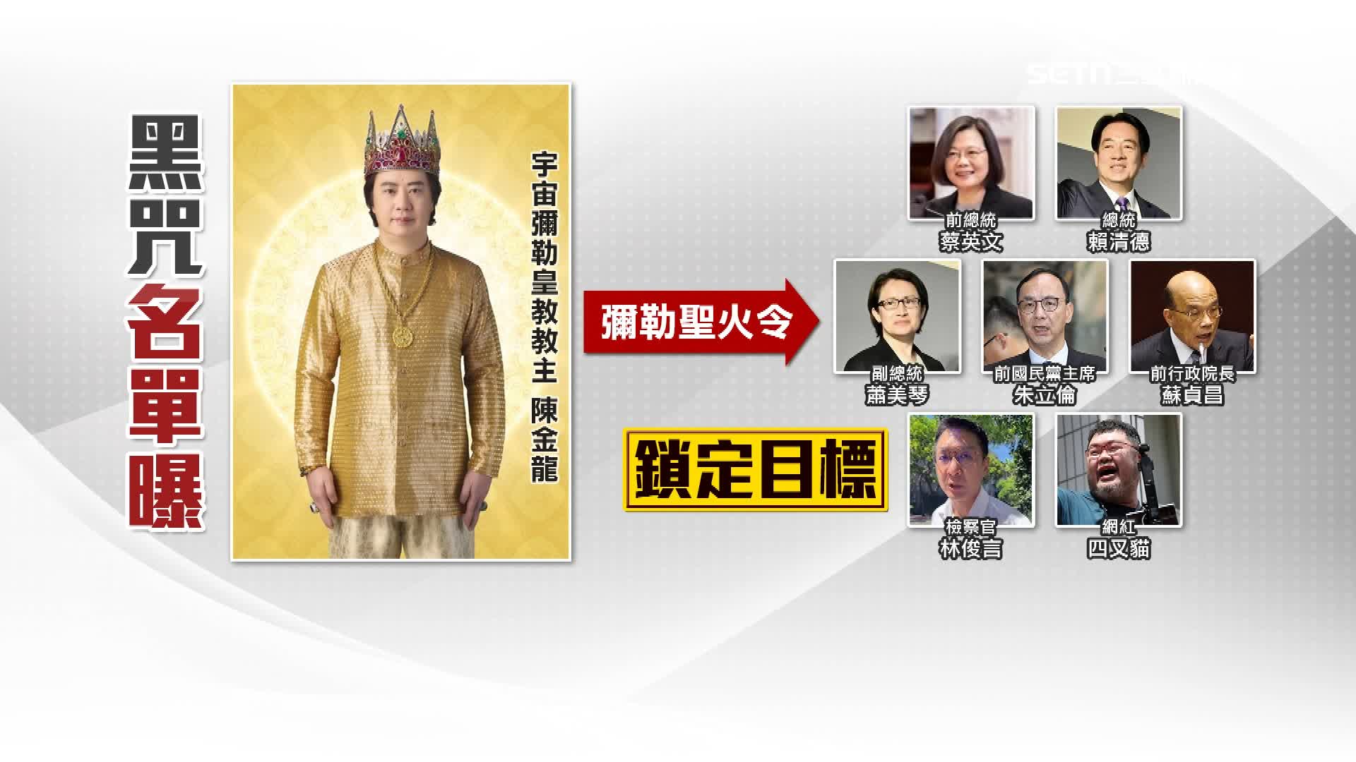 陳金龍每天都會在群組指定詛咒對象，藍綠不少政要都在名單當中