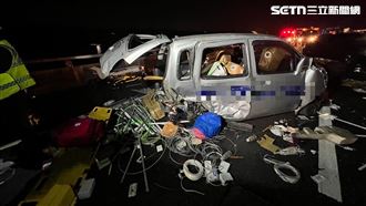 國道3車追撞2傷！故障車臨停挨撞慘況曝光