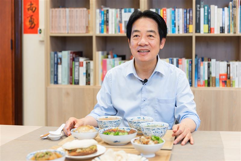 總統賴清德以台灣小吃快問快答形式，逗趣力挺台灣豬（圖／總統府提供）