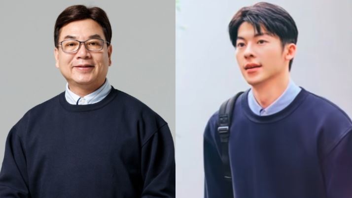 新北市副市長劉和然，有意參選2026新北市長公布形象照，仿效男星許光漢穿搭，引起討論。（組合圖／翻攝自劉和然臉書）