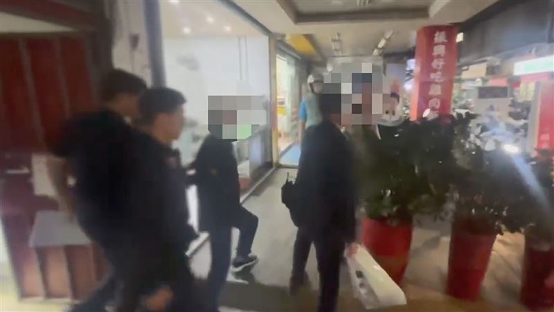 林男等人被警方帶回偵辦。（圖／翻攝畫面）