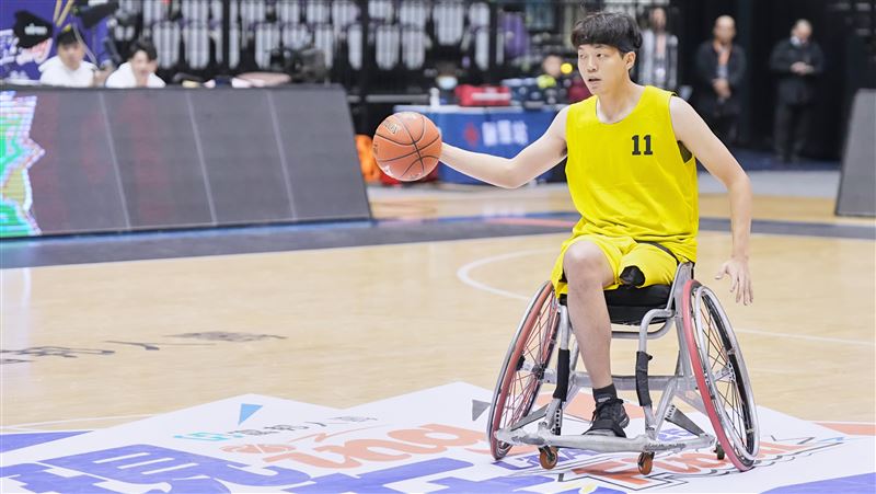 輪椅籃球隊生力軍孫御斌。（圖／大專體育總會提供）