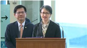 副總統蕭美琴應邀赴歐洲出席「對中政策跨國議會聯盟」（IPAC）布魯塞爾年會演講返國談話。（圖／翻攝總統府直播）