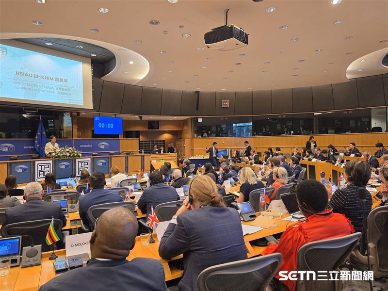 IPAC的50多位國會議員，來自全球各個國家，包括：印度，菲律賓，巴拿馬和日本等，其中可以看到，我國國旗也出現在現場，因為立委范雲是以台灣共同主席身份出席。（圖／受訪者提供）