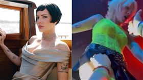 海爾希演唱會遭到粉絲伸鹹豬手。（組合圖／翻攝自IG、X）