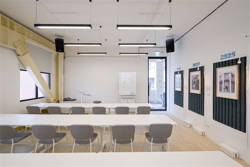 二樓是會議與課程的場域，為因應不同類型活動需求，用MITTZON活動摺疊桌方便靈活運用。（圖／品牌業者提供）