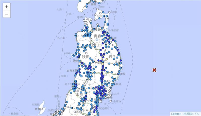 日本規模6.7地震　岩手縣發布海嘯注意報