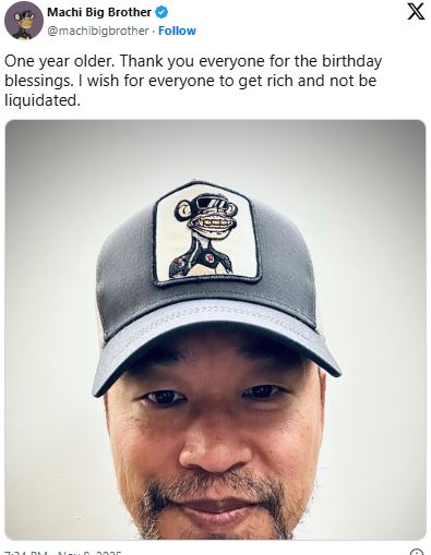 黃立成同時也在X平台發文打趣：「又長了一歲。謝謝大家的生日祝福。祝大家都能發財致富，而不是破產清算」。（圖／翻攝自黃立成X平台）