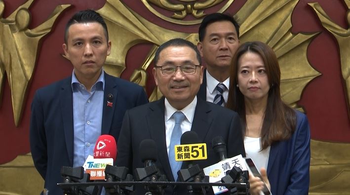 15萬顆問題蛋流入台中等9縣市，新北市長侯友宜議會總質詢前受訪表示「沒有流入新北市」。（圖／翻攝畫面）