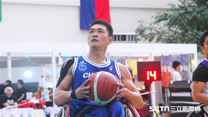 台灣輪椅籃隊紀俊男。（圖／記者蔡厚瑄攝影）