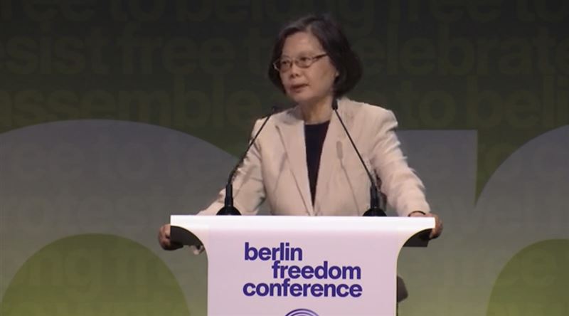 蔡英文柏林演講（圖／翻攝畫面）