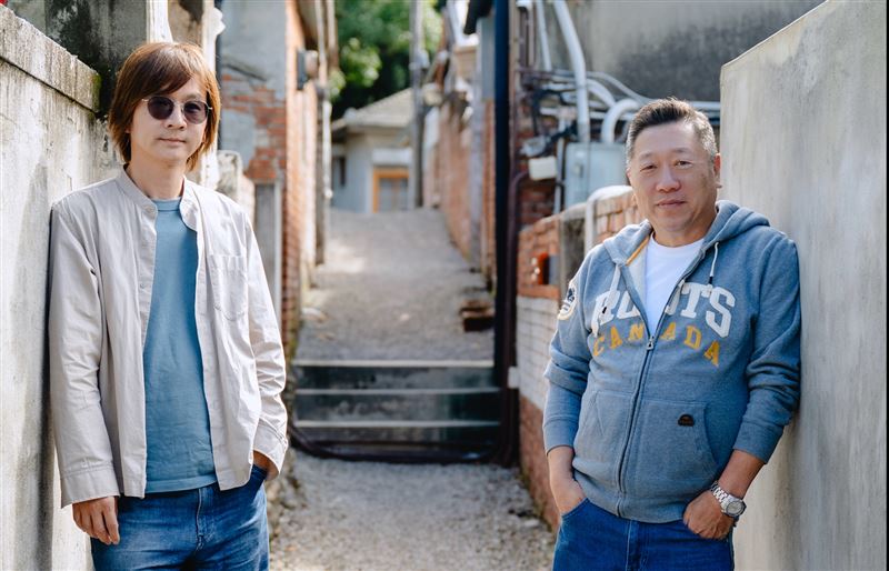 林隆璇與《接住流星的人》製作人王重正。（圖／北投映像電影提供）