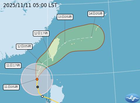鳳凰颱風陸上警報發布。（圖／翻攝自中央氣象署）