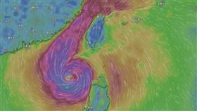 鳳凰來勢洶洶，預估將登陸南台灣。（圖／擷取自windy.com）
