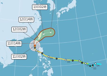 颱風鳳凰路徑。（圖／中央氣象署）