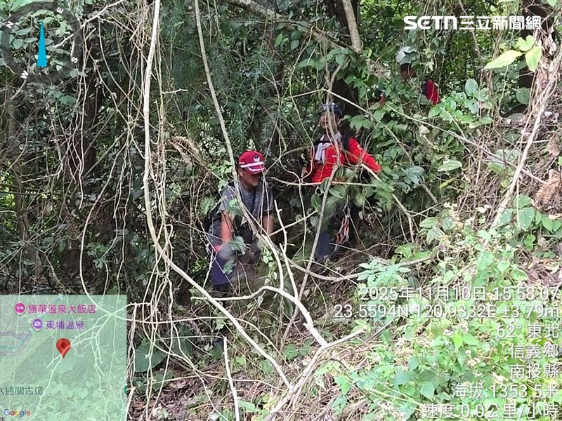 南投郡大山西南稜發生墜谷意外，男子從60層樓高處墜落喪命。（圖／翻攝畫面）
