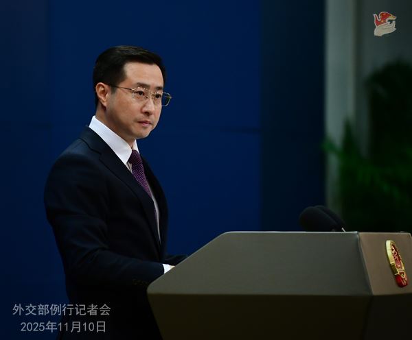 中國外交部發言人林劍主持例行記者會（圖／翻攝自中國外交部網站）