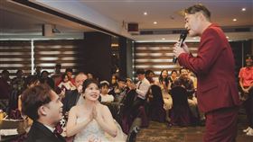 江國賓首度代言牛樟芝品牌外，還當婚禮歌手。（圖／三立）
