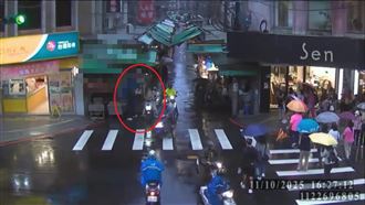 惡男亂彈菸蒂被指責　揮傘爆擊女騎士濺血