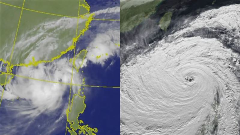 鳳凰颱風的變化相當巨大，讓網友直呼「鳳凰變小麻雀」（組圖／翻攝自中央氣象署、NCDR Watch）