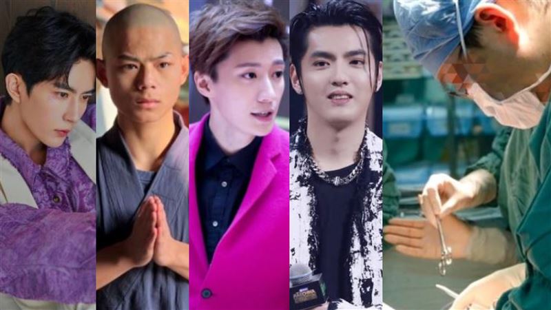 從于朦朧、少林武僧秋風、喬任梁，以及吳亦凡（由左至右）的離奇死亡，中國「活摘器官」黑歷史再度被推上檯面。（合成圖／翻攝自微博）
