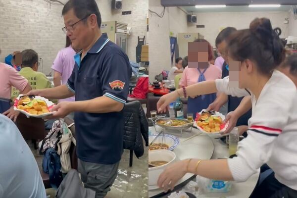 羅東「七吋六餐廳」淹水照常營業還客滿，被陳鴻禧議員調侃「真流水席」。（圖／翻攝陳鴻禧議員臉書）