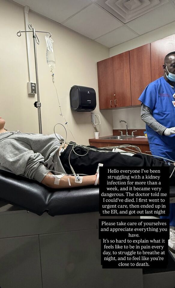 黃懷萱腎臟發炎住院。（圖／翻攝自IG）