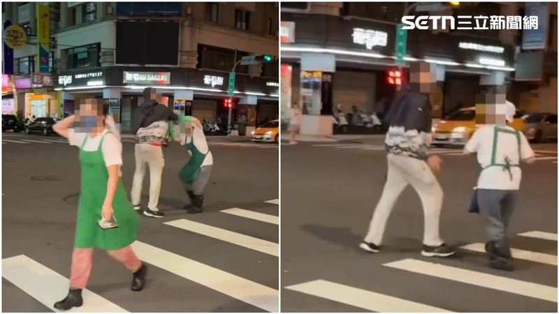 台中36歲楊姓男子因肚子餓跑到店家討免錢飯吃被拒絕，竟掀盤扔菜，追打女店員。（圖／網友a＿boaa授權提供）